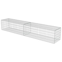 Gabion Wall with Covers Galvanised Steel 300x50x50 cm Kings Warehouse 