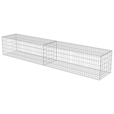 Gabion Wall with Covers Galvanised Steel 300x50x50 cm Kings Warehouse 