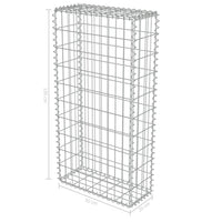 Gabion Wall with Covers Galvanised Steel 50x20x100 cm Garden Supplies Kings Warehouse 