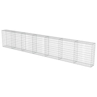 Gabion Wall with Covers Galvanised Steel 600x30x100 cm Kings Warehouse 