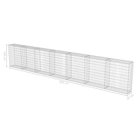 Gabion Wall with Covers Galvanised Steel 600x30x100 cm Kings Warehouse 