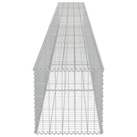 Gabion Wall with Covers Galvanised Steel 600x50x50 cm Kings Warehouse 