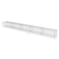 Gabion Wall with Covers Galvanised Steel 600x50x50 cm Kings Warehouse 