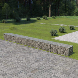 Gabion Wall with Covers Galvanised Steel 600x50x50 cm Kings Warehouse 