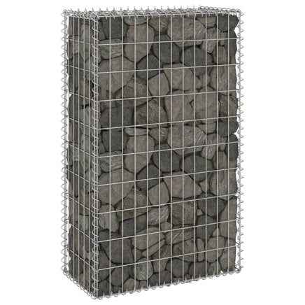 Gabion Wall with Covers Galvanised Steel 60x30x100 cm Garden Supplies Kings Warehouse 