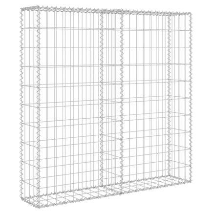 Gabion Wall with Covers Galvanised Steel 80x20x100 cm Garden Supplies Kings Warehouse 