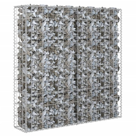 Gabion Wall with Covers Galvanised Steel 80x20x100 cm Garden Supplies Kings Warehouse 