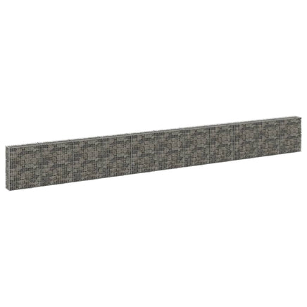 Gabion Wall with Covers Galvanised Steel 900x30x100 cm Garden Supplies Kings Warehouse 