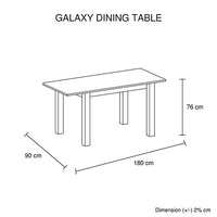 Galaxy Dining Table White Ash Colour New Arrivals Kings Warehouse 