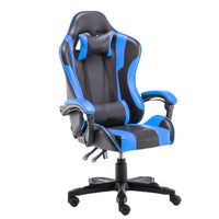 Gaming Chair Office Computer Seating Racing PU Executive Racer Recliner Large Blue Kings Warehouse 