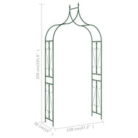 Garden Arch Dark Green 120x38x258 cm Iron Garden Supplies Kings Warehouse 
