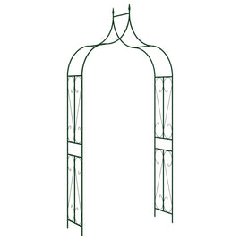 Garden Arch Dark Green 120x38x258 cm Iron Garden Supplies Kings Warehouse 