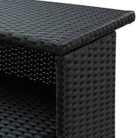 Garden Bar Table Black 120x55x110 cm Poly Rattan Kings Warehouse 