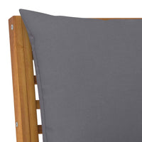 Garden Bench 114.5 cm with Dark Grey Cushion Solid Acacia Wood Kings Warehouse 