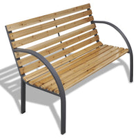 Garden Bench 120 cm Wood and Iron Kings Warehouse 