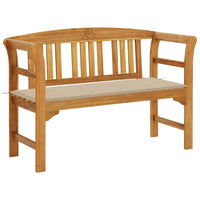 Garden Bench with Cushion 120 cm Solid Acacia Wood Kings Warehouse 