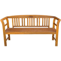 Garden Bench with Cushion 157 cm Solid Acacia Wood Kings Warehouse 