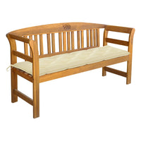 Garden Bench with Cushion 157 cm Solid Acacia Wood Kings Warehouse 