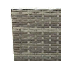 Garden Bench with Cushions 176 cm Grey Poly Rattan Kings Warehouse 