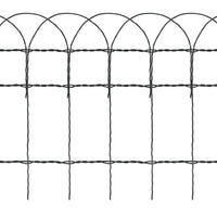 Garden Border Fence Powder-coated Iron 10 x 0.4 m Garden Kings Warehouse 