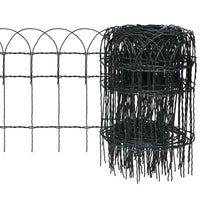 Garden Border Fence Powder-coated Iron 25x0.4 m Garden Kings Warehouse 