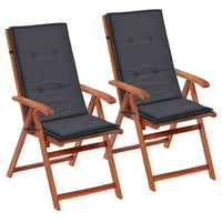 Garden Chair Cushions 2 pcs Anthracite 120x50x3 cm Kings Warehouse 