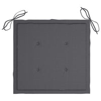 Garden Chair Cushions 4 pcs Anthracite 50x50x4 cm Fabric Outdoor Furniture Kings Warehouse 