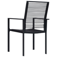 Garden Chairs 4 pcs PVC Rattan Black Kings Warehouse 