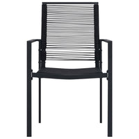 Garden Chairs 4 pcs PVC Rattan Black Kings Warehouse 