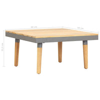 Garden Coffee Table 60x60x31.5 cm Solid Acacia Wood Kings Warehouse 