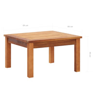 Garden Coffee Table 60x60x36 cm Solid Acacia Wood Kings Warehouse 