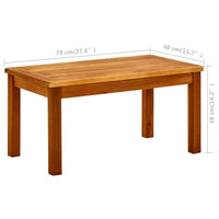 Garden Coffee Table 70x40x36 cm Solid Acacia Wood Kings Warehouse 