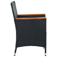 Garden Dining Chairs 4 pcs Poly Rattan Black Kings Warehouse 