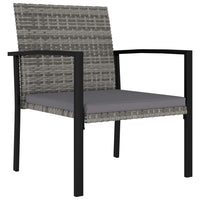 Garden Dining Chairs 4 pcs Poly Rattan Grey Outdoor Furniture Kings Warehouse 