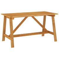 Garden Dining Table 140x70x73.5 cm Solid Acacia Wood Kings Warehouse 