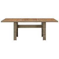Garden Dining Table Brown 200x100x74 cm Poly Rattan Kings Warehouse 
