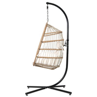 Garden Egg Swing Chair Hammock With Stand Outdoor Furniture Hanging Wicker Seat garden supplies Kings Warehouse 