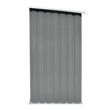 Garden Log Storage Shed Galvanised Steel 163x83x154 cm Grey Garden Supplies Kings Warehouse 