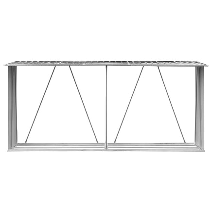 Garden Log Storage Shed Galvanised Steel 330x84x152 cm Anthracite Kings Warehouse 