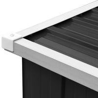 Garden Log Storage Shed Galvanised Steel 330x84x152 cm Anthracite Kings Warehouse 