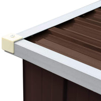 Garden Log Storage Shed Galvanised Steel 330x84x152 cm Brown Kings Warehouse 