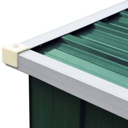 Garden Log Storage Shed Galvanised Steel 330x84x152 cm Green Kings Warehouse 
