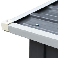 Garden Log Storage Shed Galvanised Steel 330x92x153 cm Grey Kings Warehouse 