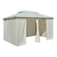 Garden Marquee with Curtains 4x3 m White Kings Warehouse 