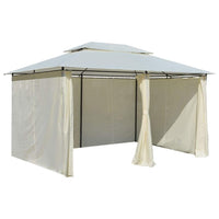 Garden Marquee with Curtains 4x3 m White Kings Warehouse 