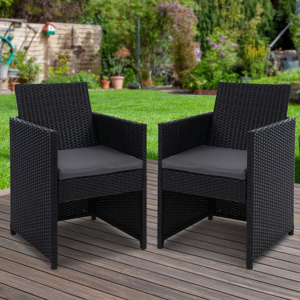 Garden Outdoor Chairs Dining Patio Furniture Lounge Setting Wicker Garden Kings Warehouse 