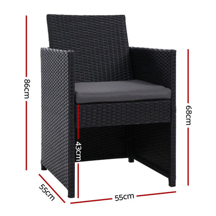 Garden Outdoor Chairs Dining Patio Furniture Lounge Setting Wicker Garden Kings Warehouse 