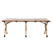 Garden Outdoor Furniture Wooden Egg Roll Picnic Table Camping Desk 120CM Kings Warehouse 