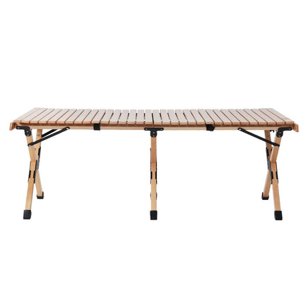 Garden Outdoor Furniture Wooden Egg Roll Picnic Table Camping Desk 120CM Kings Warehouse 