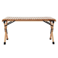 Garden Outdoor Furniture Wooden Egg Roll Picnic Table Camping Desk 90CM Kings Warehouse 